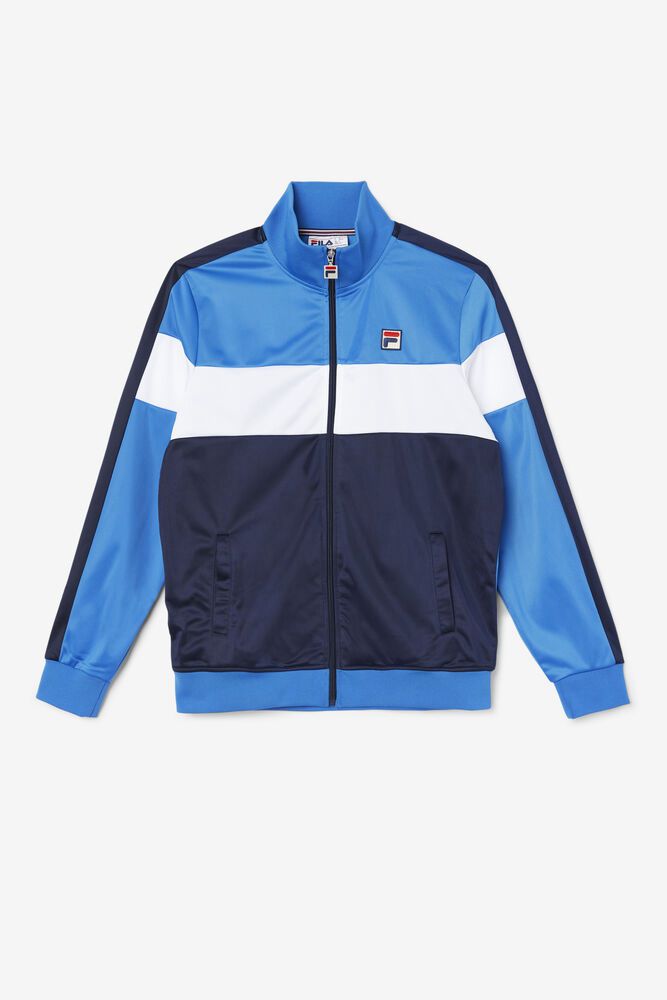 Fila Jacket Mens Blue Assembly Track - Ireland 12906-YGKO